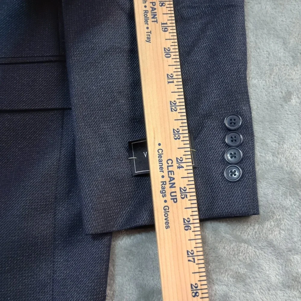 Van Heusen Sport Coat Mens‎ Sz 44 Long Navy Blue Lightweight Blazer Jacket
